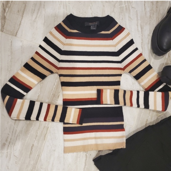FOREVER 21 Contemporary Striped Sweater - Picture 4 of 5